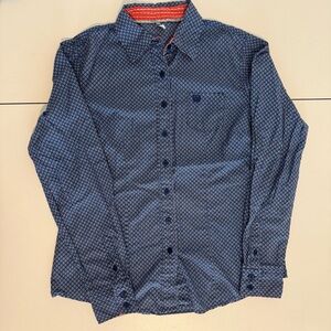 Cinch Navy Geometric Button Down Shirt